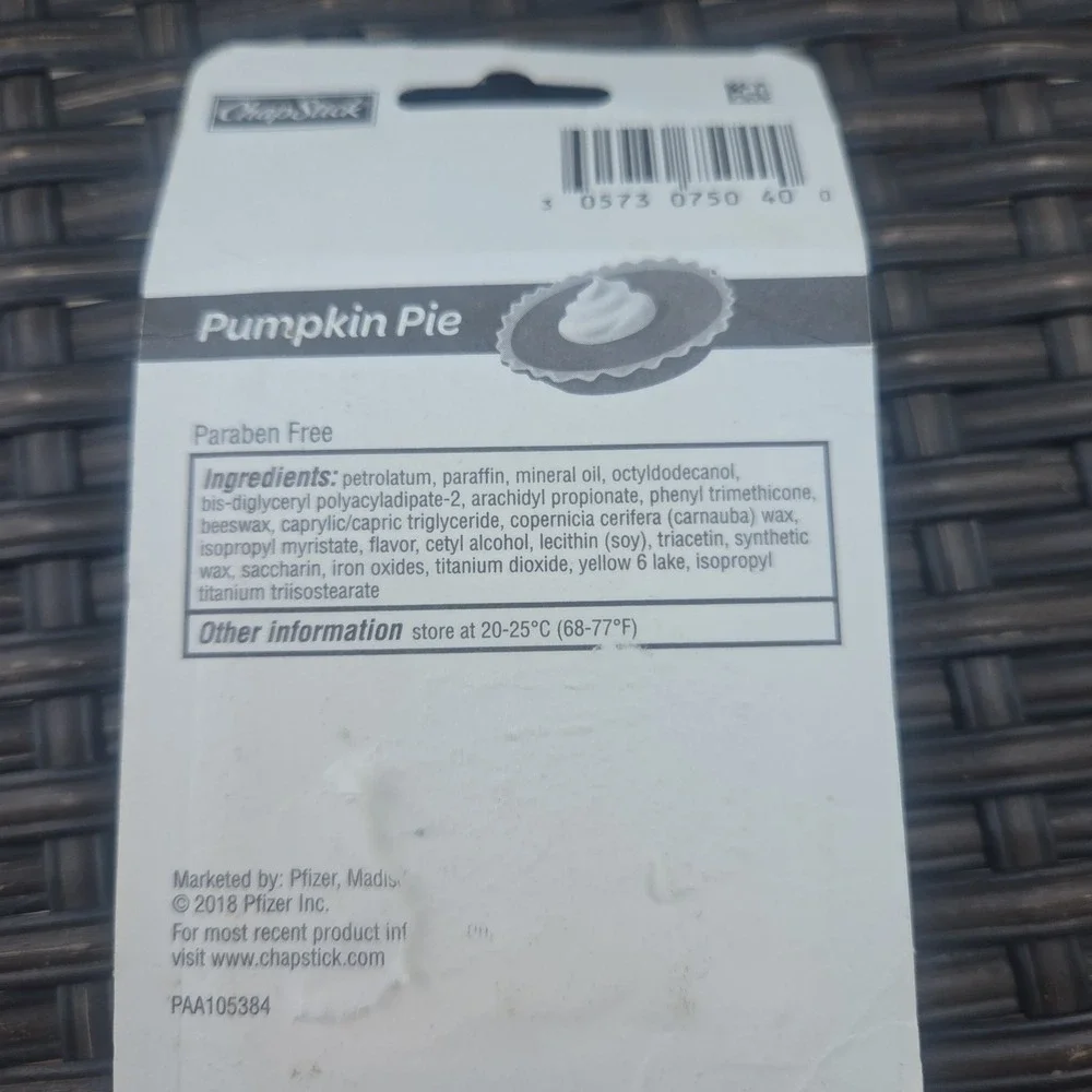 ChapStick Lip Balm Limited Edition Pumpkin Pie Spice Flavored Three Pack
